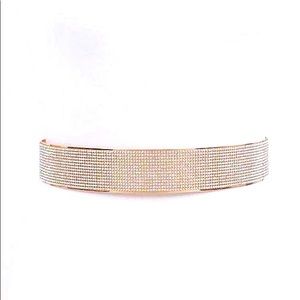 Gold Crystal Metal Adjustable Waist Statement Belt